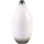 Beliani - vase d�coratif noir et blanc d�grad� brillant en terre cuite idee de cadeau ou deco cuisine ...