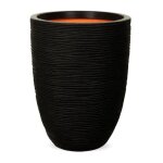 Capi europe - vase élégant bas rib nl - 34 x 46 cm - noir Capi europe - vase élégant bas rib nl - 34 x 46 cm - noir
