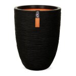 Capi europe - vase lgant bas rib nl - 46 x 58 cm - noir