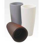 Tuttacasa - vase maison rond blanc cm. 40x90h pour mobilier de jardin intrieur extrieur - i giardini ...