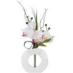 Vase orchidées artificielles blanc vase céramique h44cm atmosphera créateur d'intérieur Vase orchidées artificielles blanc vase céramique h44cm atmosphera créateur d'intérieur