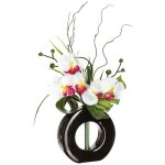 Vase orchidées artificielles vase céramique h44cm atmosphera créateur d'intérieur Vase orchidées artificielles vase céramique h44cm atmosphera créateur d'intérieur