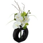 Vase orchides artificielles vase cramique h44cm atmosphera crateur d'intrieur