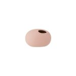 Vase ovale c�ramique rose pastel uchi l 16 cm