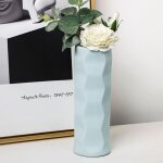 Vase en plastique incassable anti - chute, r�sistant aux fuites d'eau, design ondul� (vert clair)