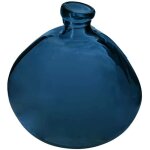 Vase dame jeanne en verre recycl� de 33 cm de couleur bleu temp�te ? cr�ation d'int�rieur atmosphera