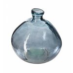 Vase rond en verre recyclé ballon 22cm orage Vase rond en verre recyclé ballon 22cm orage