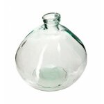 Vase rond en verre recycl�  ballon  22cm transparent