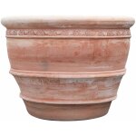 Biscottini - vase en terre cuite grande vase d'extrieur et intrieur 102x77 cm pot de fleurs jardinire ...