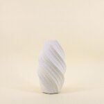 Vase twist en porcelaine blanche 26cm