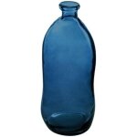Vase dame jeanne en verre recycl� de couleur bleu temp�te, hauteur 35 cm ? cr�ation d'int�rieur atmosphera ...
