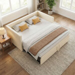 Vasien ?lit gigogne 90 / 180x200cm, lit capitonn� canap� - lit extensible avec sommiers � lattes, canap� ...