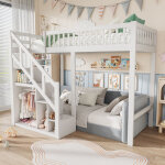 Vasien ? lit mezzanine 140x200 ? lit superpos� enfant 140x200 lit superpos� 1 place loft ado avec escalier ...