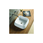 Rue du bain - vasque pour salle de bain carrée - céramique - 41x41 cm - cube Rue du bain - vasque pour salle de bain carrée - céramique - 41x41 cm - cube