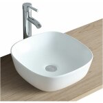 Mob - in - vasque carrée à poser en céramique 37 cm diego Mob - in - vasque carrée à poser en céramique 37 cm diego