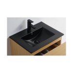 Vasque c�ramique � encastrer - noir mat - 80x46 cm - bali