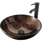 Puluomis - vasque à poser ronde de salle de bain en verre lavabo 42x42x14 cm, lave - mains Évier, salle ... Puluomis - vasque à poser ronde de salle de bain en verre lavabo 42x42x14 cm, lave - mains Évier, salle ...