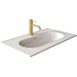 Vasque � encastrer ovale - 60 x 46 cm - blanc - clea