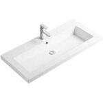 Vasque � encastrer rectangulaire - 100 x 46 cm - blanc - livo