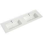 Vasque � encastrer rectangulaire - 120 x 46 cm - blanc - mira