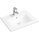 Vasque � encastrer rectangulaire - 60 x 46 cm - blanc - skay