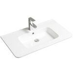 Vasque � encastrer rectangulaire - 80 x 46 cm - blanc - oris 800