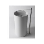 Bernstein - vasque lavabo design moderne sur pied lave main rond fonte minérale salle de bain & toilettes ... Bernstein - vasque lavabo design moderne sur pied lave main rond fonte minérale salle de bain & toilettes ...