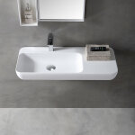 Bernstein - vasque moderne lavabo en fonte, lave main suspendu  poser - 90x40x12cm - twg202