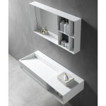 Bernstein - vasque murale avec espace de rangement twg62 - fonte min�rale - largeur s�lectionnable 120 ...
