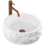 Vasque � poser rea alice white, imitation stone