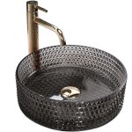 Rea - vasque � poser cristal 35 black