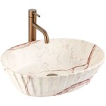 Vasque � poser rea samanta zen beige, stone imitation