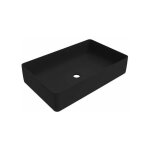 Ponsi - vasque � poser rectangulaire avec dimensions 580x360 mm couleur noir mat ercos musa blcernmusa0012 ...