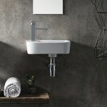 Mob - in ? vasque salle de bain � poser / suspendre en c�ramique 43x26, 5cm ? trou de robinet inclus ...