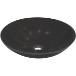 Ondee - zen - vasque ronde � poser vitoria - c�ramique noire - 42cm - sans trop plein
