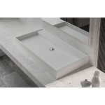 Bernstein - vasque  poser, twg12, en fonte minrale (pure acrylique) - 90x45x11cm