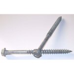 Vba vis bois agglo t�te hexagonale th embase collerette 6x35 filet�e sur 26 acier zingu� - 10 pi�ces