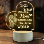 Veilleuse en acrylique, cadeau anniversaire maman, cadeau pour maman original, idee cadeau maman noel, ...