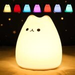 Veilleuse pour b�b�, veilleuse pour enfants, veilleuse chat kawaii 7 couleurs, veilleuse led, fonction ...