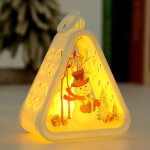 Veilleuse de dcoration de nol rtro, cadeau lumineux, accessoire d'affichage de bureau, lumire d'ambiance ...