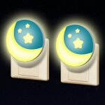 Veilleuse enfant prise �lectrique [lot de 2] avec capteur cr�pusculaire petite led , lampe de nuit mural, ...