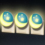 Veilleuse enfant prise �lectrique [lot de 3] avec capteur cr�pusculaire petite led , lampe de nuit mural, ...