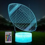 Veilleuse de football 3d : un cadeau pour les gar�ons et les filles, avec t�l�commande tactile, plusieurs ...