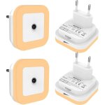 Veilleuse led 4 pi�ces capteur cr�puscule blanc chaud prise dimmable