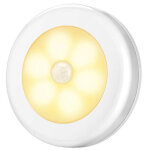 Veilleuse led blanche � lumi�re blanc chaud, d�tecteur de mouvement et cr�puscule, sans fil - pour chambre, ...