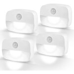 Veilleuses led � d�tecteur de mouvement, lot de 4, �clairage int�rieur pour couloirs, placards et chambres ...