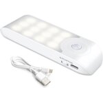 Noluxa veilleuse led rechargeable, automatique lampe led d�tecteur de mouvement, pour placard chambre ...