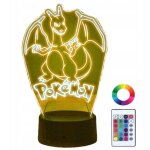 Veilleuse lumineuse pokmon go charizard pour enfants + tlcommande