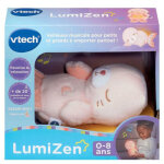 Veilleuse musicale peluche vtech lumizen - phoque rose, module amovible, 20 + sons