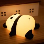 Veilleuse rechargeable mignonne avec minuterie pour chambre d'enfant, veilleuse tactile en silicone de ...